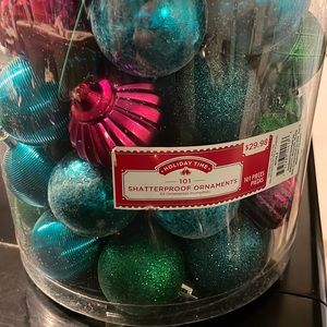 Shatterproof Christmas ornaments.